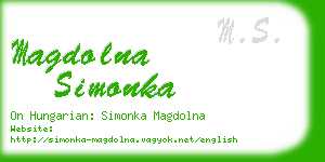 magdolna simonka business card